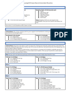 Recommended Routine - Cheat Sheet