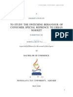 Dissertation Report On Switching Behavior of Consumer