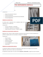 3 Práctica. Instrumental Dental (I)