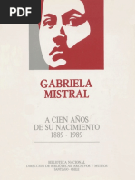 Gabriela Mistral. A Cien Años de Nacimiento