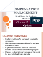 Chapter 13 - The Benefits Options