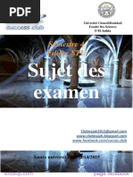 Examens de La Filière STU S4