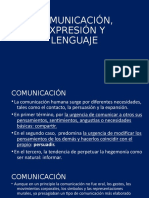 1 Comunicación, Expresión y Lenguaje