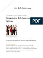 Herramientas de Selección de Personal