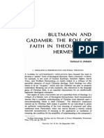 Bultmann and Gadamer The Role of Faith in Theological