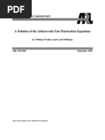 ARL-TR-3606 A Solution of The Alekseevski-Tate Penetration Equations