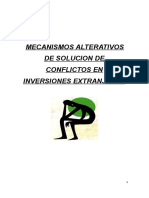 Mecanismos Alternativos de Solución de Conflictos en Inversiones Extranjeras