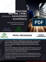 Pre Construction Meeting (PCM) Pekerjaan Managemen