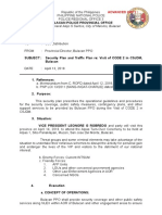 ADVANCE COPY Security Plan and Traffic Plan Re Visit of CODE 2 in CSJDM