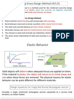 Working Stress Design Method (W.S.D) : Concrete Is Assumed As Elastic Loads and Stresses Are Linear