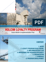 Holcim Loyalty Program: Basic Model & Implementation Plan