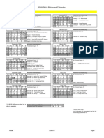 Board Approved Balanced Calendar For The 2018-2019 School Year