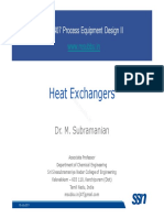 Heat Exchangers: Dr. M. Subramanian