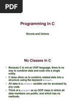 Programming in C: Structs and Unions