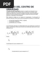 Aplicación Del Método Del Centro de Gravedad