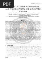 Student Database Management and Enquiry System Using Barcode Scanner 1403