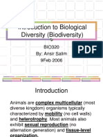 Introduction To Biological Diversity (Biodiversity) : BIO320 By: Ansir Salim 9feb 2006