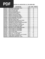 Requerimiento de Material de Laboratorio U.E. Guillermo Añez