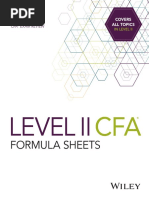 CFA Level 2 Formula Sheets Sample