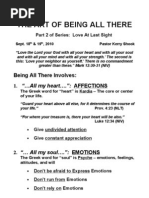 The Art of Being All There // September 18/19, 2010