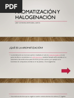 Aromatización y Halogenación