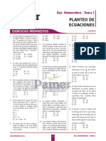 Planteo de Ecuaciones: Ejercicios Propuestos