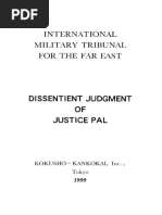 Dissentient Judgment of Justice Pal - International Military Tribunal For The Far East