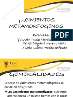 Yacimientos Metamorfogenos