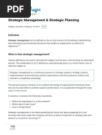 Strategic Management - Strategic Management Insight