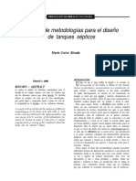 Análisis de Metodología para El Diseño de Tanques Sépticos