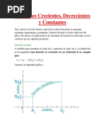 Funciones Crecientes, Decrecientes y Constantes