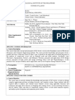 (Electrical Circuits 1) Syllabus