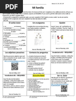 Spanish 1 Mi Familia Tarea