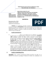 Sentencia Obligacion de Dar Suma de Dinero