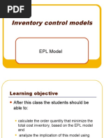 Inventory Control Models: EPL Model