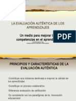 La Evaluación Auténtica de Los Aprendizajes