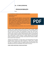 Prova de Redação - Retextualização de Carta À Redação para Notícia