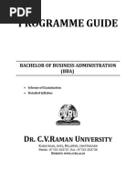 Cvru Regular Syllabus - Bachelor of Business Administration 2013-16