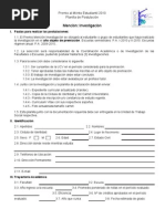 Planilla de Postulación Mérito Estudiantil 2010-Mención Investigación