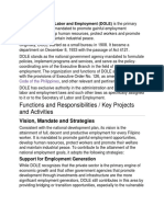 Functions and Responsibilities / Key Projects and Activities