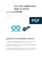 Alarma Con Arduino y Buzzer Activo