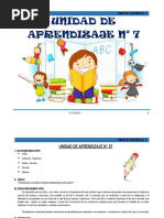 Unidad de Aprendizaje - Setiembre - 3°