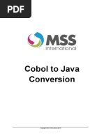 MSS Cobol To Java Conversion