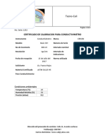 Certificado Conductivimetro