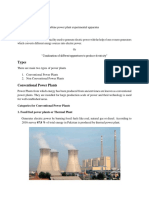 Experiment No 1: Categories For Conventional Power Plants 1. Fossil Fuel Power Plants or Thermal Plant