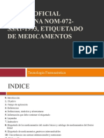 NORMA Oficial Mexicana NOM-072-SSA1-1993, Etiquetado de Medicamentos