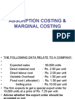 Absorption Vs Marginal