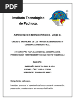 Instituto Tecnológico de Pachuca.: Administración Del Mantenimiento. Grupo B