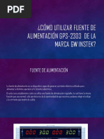 Cómo Utilizar Fuente de Alimentación GPS-2303 de