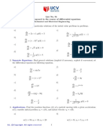 List No. 01 Problems Proposed in The Course of Differential Equations